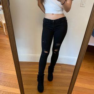 Hollister Black Ripped Jeggings